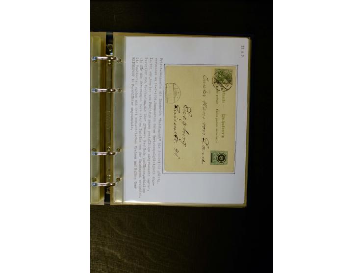 1900/1918, umfangreiche meist gestempelte Sammlung mit u.a 4 Werten 5 M. Reichspost und Mi.-Nr. 92 Ib gestempelt (FA Jäschke-