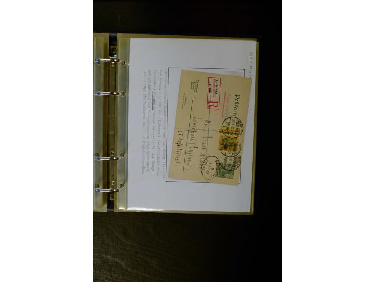 1900/1918, umfangreiche meist gestempelte Sammlung mit u.a 4 Werten 5 M. Reichspost und Mi.-Nr. 92 Ib gestempelt (FA Jäschke-