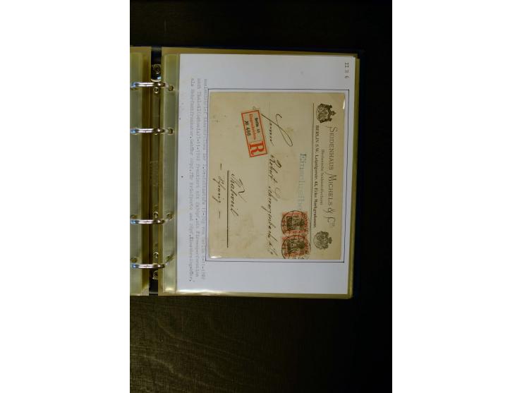 1900/1918, umfangreiche meist gestempelte Sammlung mit u.a 4 Werten 5 M. Reichspost und Mi.-Nr. 92 Ib gestempelt (FA Jäschke-