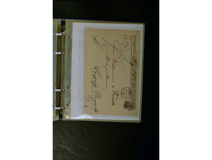 1900/1918, umfangreiche meist gestempelte Sammlung mit u.a 4 Werten 5 M. Reichspost und Mi.-Nr. 92 Ib gestempelt (FA Jäschke-