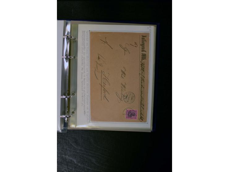 1900/1918, umfangreiche meist gestempelte Sammlung mit u.a 4 Werten 5 M. Reichspost und Mi.-Nr. 92 Ib gestempelt (FA Jäschke-