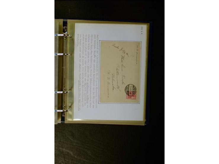 1900/1918, umfangreiche meist gestempelte Sammlung mit u.a 4 Werten 5 M. Reichspost und Mi.-Nr. 92 Ib gestempelt (FA Jäschke-
