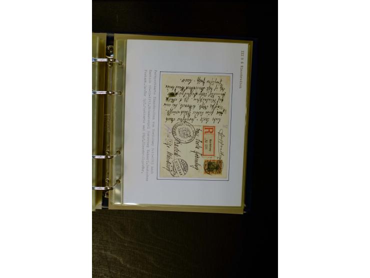 1900/1918, umfangreiche meist gestempelte Sammlung mit u.a 4 Werten 5 M. Reichspost und Mi.-Nr. 92 Ib gestempelt (FA Jäschke-