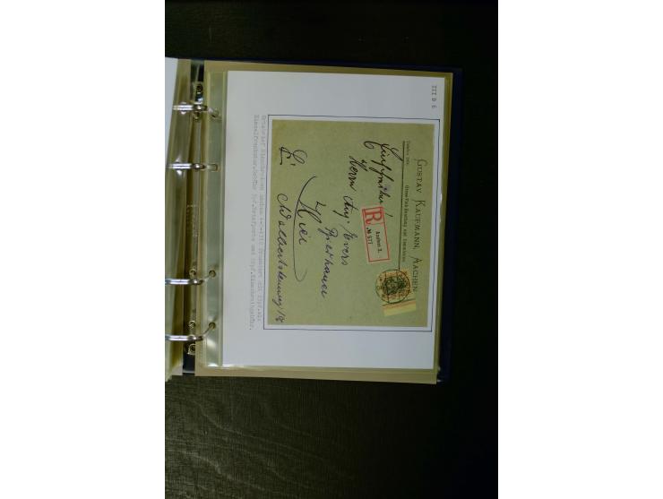 1900/1918, umfangreiche meist gestempelte Sammlung mit u.a 4 Werten 5 M. Reichspost und Mi.-Nr. 92 Ib gestempelt (FA Jäschke-