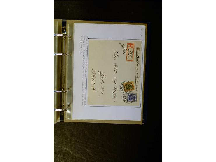 1900/1918, umfangreiche meist gestempelte Sammlung mit u.a 4 Werten 5 M. Reichspost und Mi.-Nr. 92 Ib gestempelt (FA Jäschke-