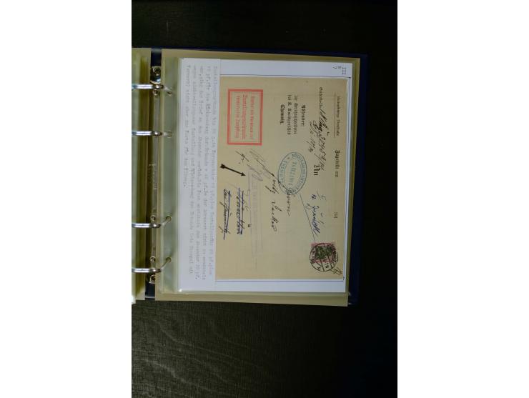 1900/1918, umfangreiche meist gestempelte Sammlung mit u.a 4 Werten 5 M. Reichspost und Mi.-Nr. 92 Ib gestempelt (FA Jäschke-