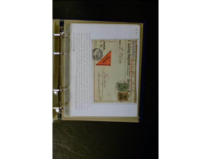 1900/1918, umfangreiche meist gestempelte Sammlung mit u.a 4 Werten 5 M. Reichspost und Mi.-Nr. 92 Ib gestempelt (FA Jäschke-