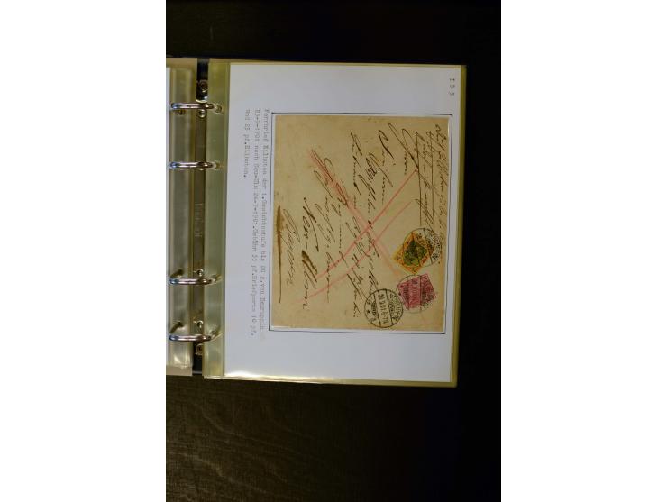 1900/1918, umfangreiche meist gestempelte Sammlung mit u.a 4 Werten 5 M. Reichspost und Mi.-Nr. 92 Ib gestempelt (FA Jäschke-