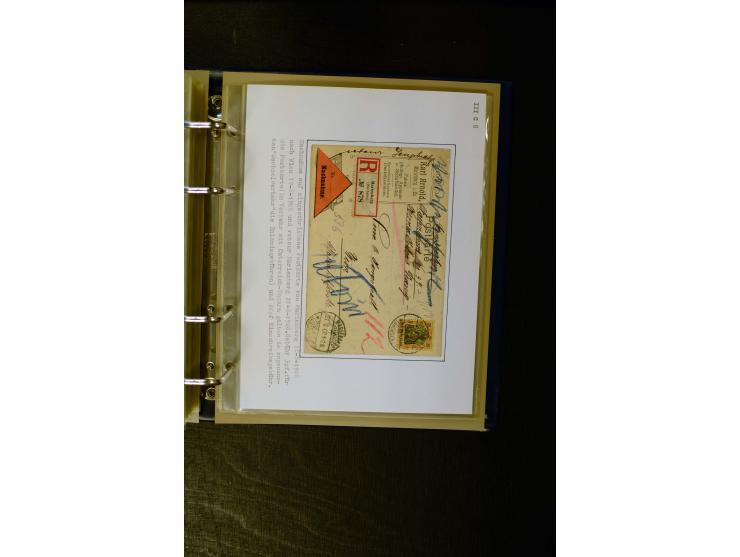 1900/1918, umfangreiche meist gestempelte Sammlung mit u.a 4 Werten 5 M. Reichspost und Mi.-Nr. 92 Ib gestempelt (FA Jäschke-