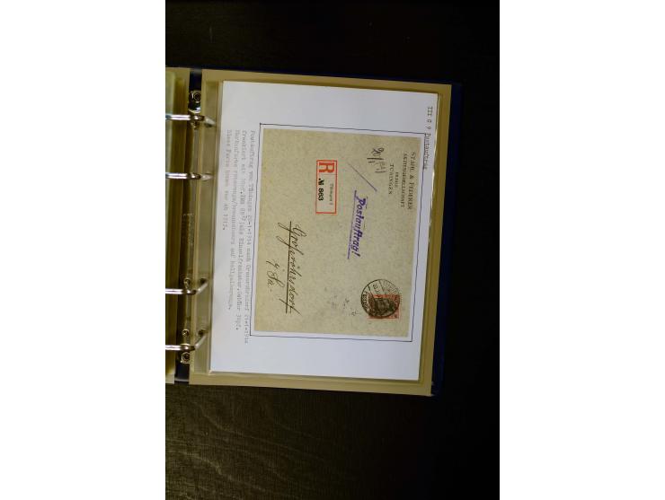 1900/1918, umfangreiche meist gestempelte Sammlung mit u.a 4 Werten 5 M. Reichspost und Mi.-Nr. 92 Ib gestempelt (FA Jäschke-