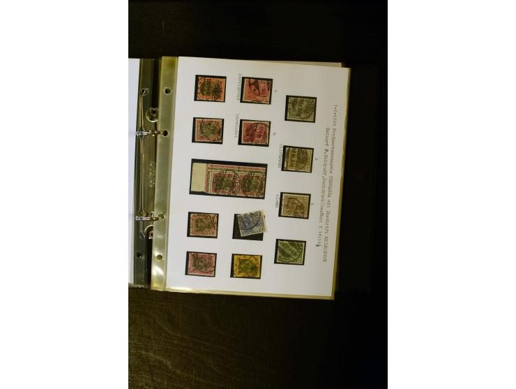 1900/1918, umfangreiche meist gestempelte Sammlung mit u.a 4 Werten 5 M. Reichspost und Mi.-Nr. 92 Ib gestempelt (FA Jäschke-