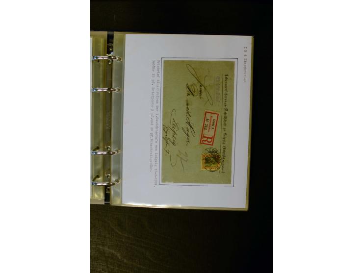 1900/1918, umfangreiche meist gestempelte Sammlung mit u.a 4 Werten 5 M. Reichspost und Mi.-Nr. 92 Ib gestempelt (FA Jäschke-