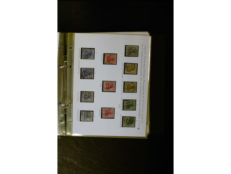 1900/1918, umfangreiche meist gestempelte Sammlung mit u.a 4 Werten 5 M. Reichspost und Mi.-Nr. 92 Ib gestempelt (FA Jäschke-