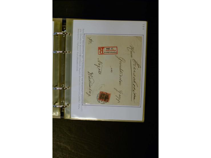 1900/1918, umfangreiche meist gestempelte Sammlung mit u.a 4 Werten 5 M. Reichspost und Mi.-Nr. 92 Ib gestempelt (FA Jäschke-