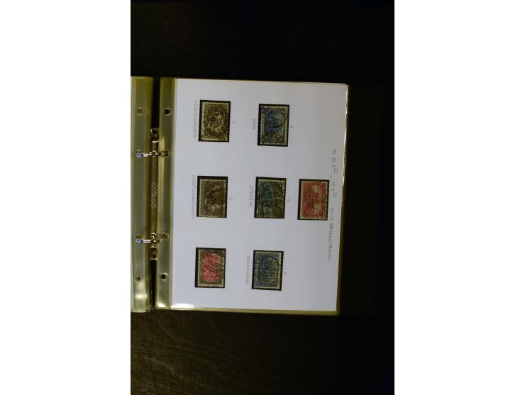 1900/1918, umfangreiche meist gestempelte Sammlung mit u.a 4 Werten 5 M. Reichspost und Mi.-Nr. 92 Ib gestempelt (FA Jäschke-