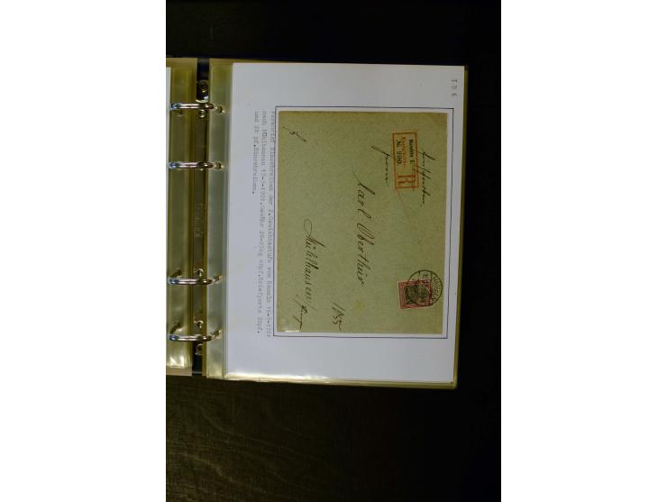 1900/1918, umfangreiche meist gestempelte Sammlung mit u.a 4 Werten 5 M. Reichspost und Mi.-Nr. 92 Ib gestempelt (FA Jäschke-