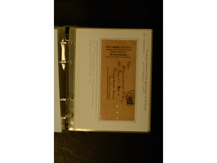 1900/1918, umfangreiche meist gestempelte Sammlung mit u.a 4 Werten 5 M. Reichspost und Mi.-Nr. 92 Ib gestempelt (FA Jäschke-