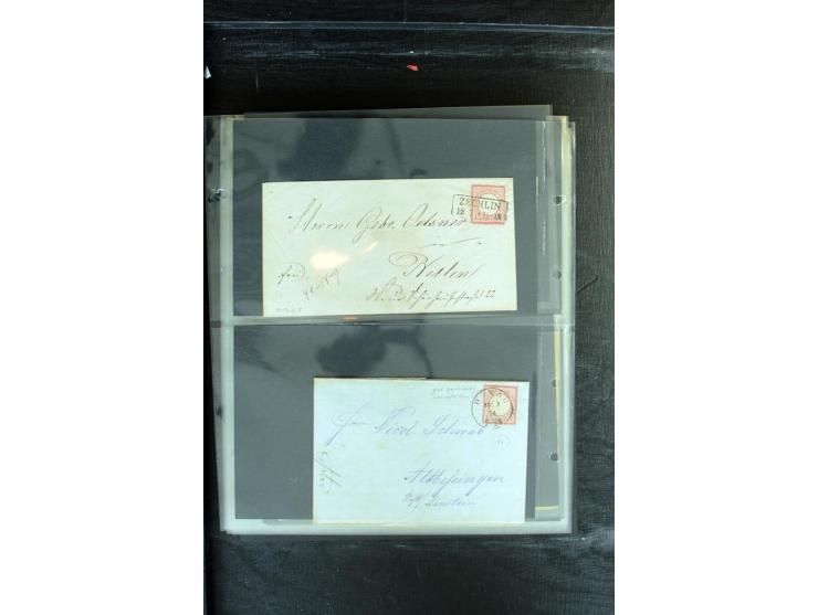 1872/1874, Sammlung mit über 100 Briefen, Karten und Ganzsachen, dabei Einzel- und Mehrfrankaturen mit besseren (u.a. Mi.-Nr.