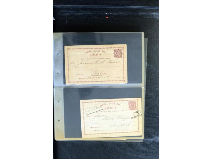1872/1874, Sammlung mit über 100 Briefen, Karten und Ganzsachen, dabei Einzel- und Mehrfrankaturen mit besseren (u.a. Mi.-Nr.