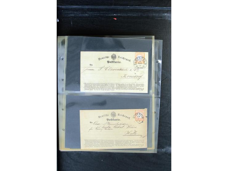 1872/1874, Sammlung mit über 100 Briefen, Karten und Ganzsachen, dabei Einzel- und Mehrfrankaturen mit besseren (u.a. Mi.-Nr.