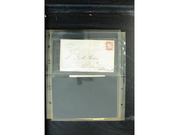 1872/1874, Sammlung mit über 100 Briefen, Karten und Ganzsachen, dabei Einzel- und Mehrfrankaturen mit besseren (u.a. Mi.-Nr.