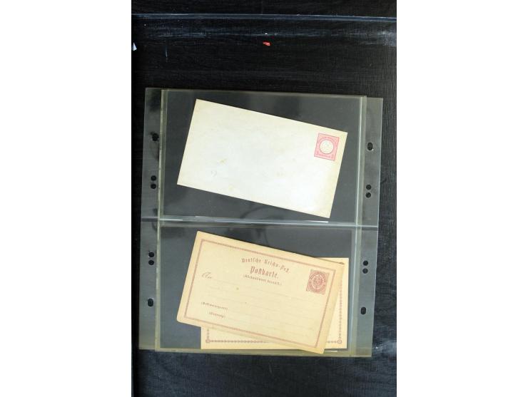 1872/1874, Sammlung mit über 100 Briefen, Karten und Ganzsachen, dabei Einzel- und Mehrfrankaturen mit besseren (u.a. Mi.-Nr.