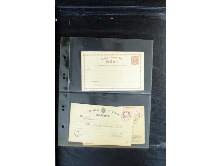 1872/1874, Sammlung mit über 100 Briefen, Karten und Ganzsachen, dabei Einzel- und Mehrfrankaturen mit besseren (u.a. Mi.-Nr.