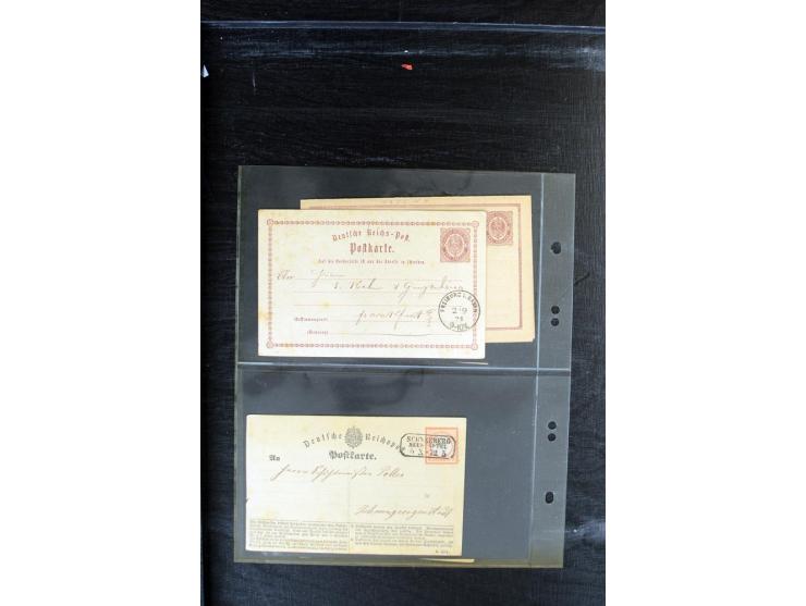 1872/1874, Sammlung mit über 100 Briefen, Karten und Ganzsachen, dabei Einzel- und Mehrfrankaturen mit besseren (u.a. Mi.-Nr.