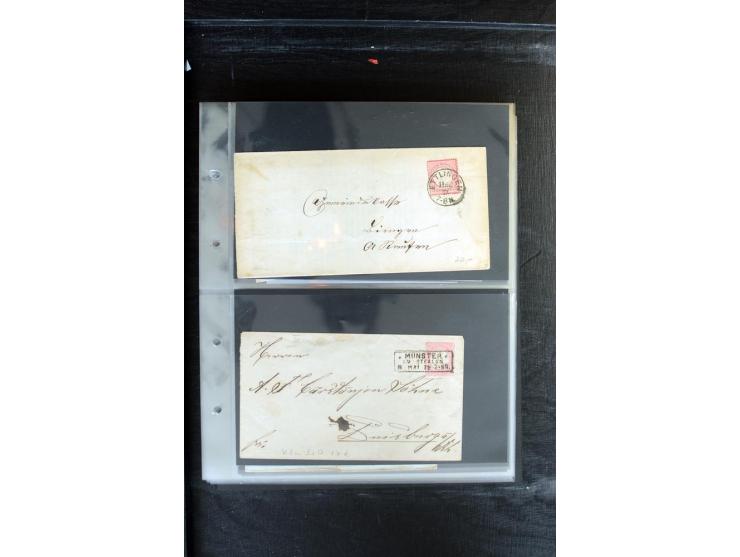 1872/1874, Sammlung mit über 100 Briefen, Karten und Ganzsachen, dabei Einzel- und Mehrfrankaturen mit besseren (u.a. Mi.-Nr.