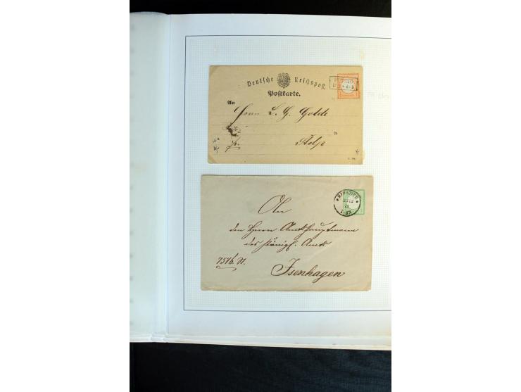 1872/1975, Sammlung mit Briefen fast 70 und Ganzsachen inkl. weniger markenloser Briefe mit vielen Einzel- und Mehrfachfranka
