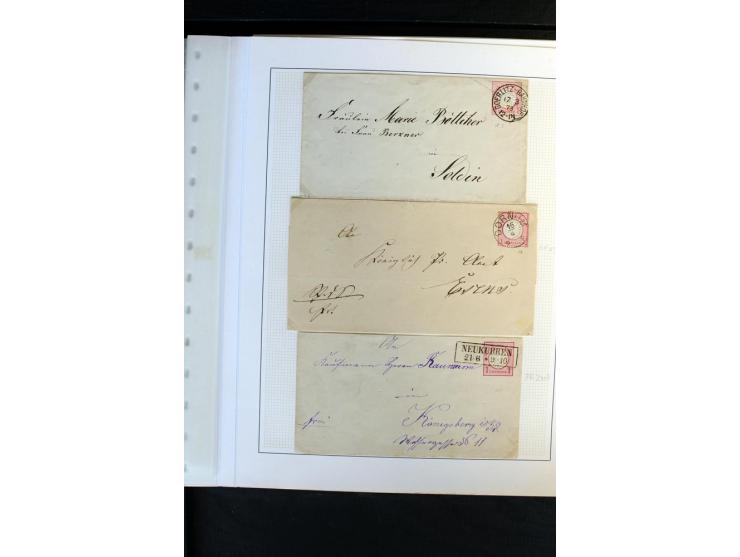 1872/1975, Sammlung mit Briefen fast 70 und Ganzsachen inkl. weniger markenloser Briefe mit vielen Einzel- und Mehrfachfranka