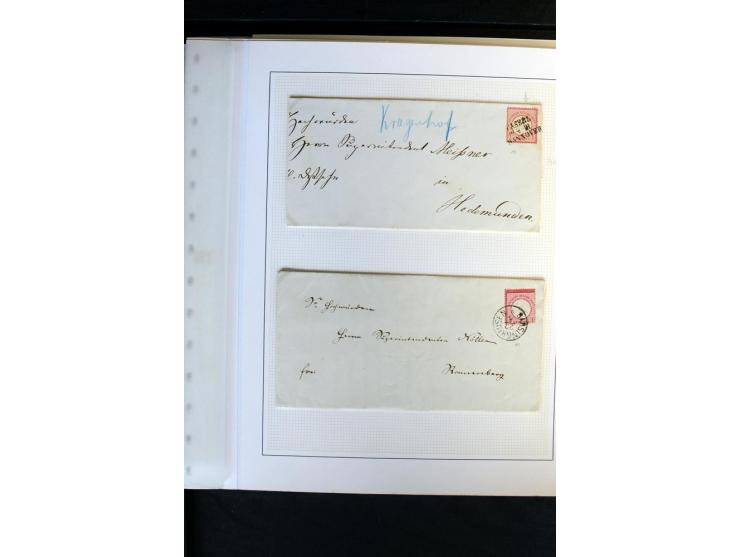 1872/1975, Sammlung mit Briefen fast 70 und Ganzsachen inkl. weniger markenloser Briefe mit vielen Einzel- und Mehrfachfranka