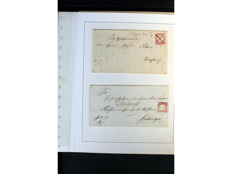 1872/1975, Sammlung mit Briefen fast 70 und Ganzsachen inkl. weniger markenloser Briefe mit vielen Einzel- und Mehrfachfranka