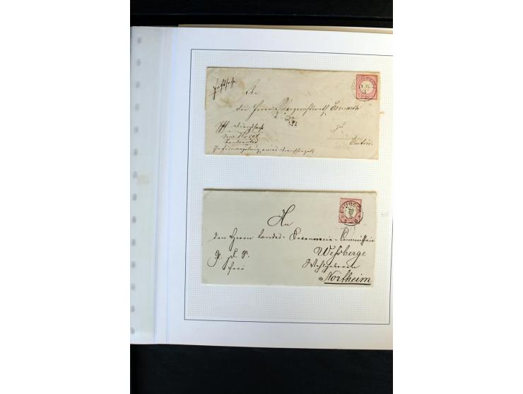 1872/1975, Sammlung mit Briefen fast 70 und Ganzsachen inkl. weniger markenloser Briefe mit vielen Einzel- und Mehrfachfranka