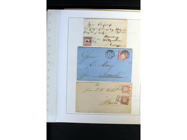 1872/1975, Sammlung mit Briefen fast 70 und Ganzsachen inkl. weniger markenloser Briefe mit vielen Einzel- und Mehrfachfranka