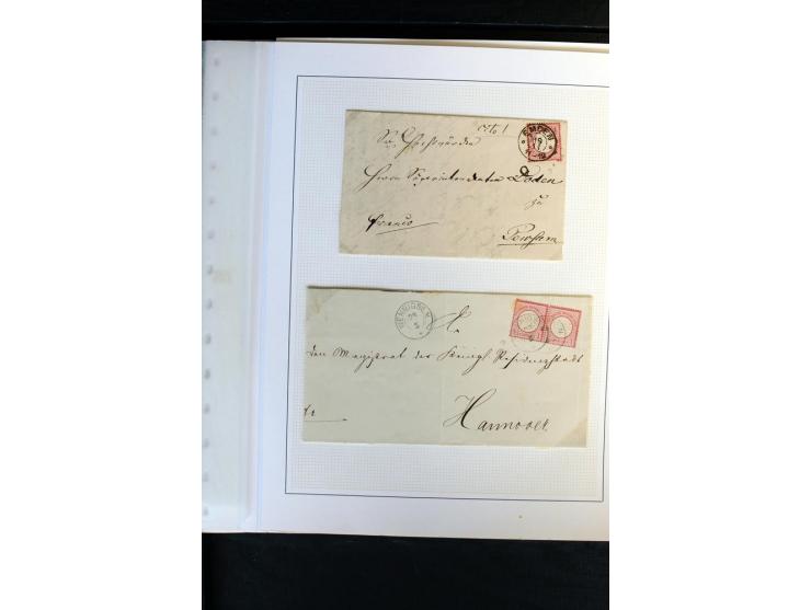 1872/1975, Sammlung mit Briefen fast 70 und Ganzsachen inkl. weniger markenloser Briefe mit vielen Einzel- und Mehrfachfranka