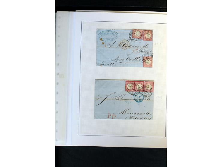 1872/1975, Sammlung mit Briefen fast 70 und Ganzsachen inkl. weniger markenloser Briefe mit vielen Einzel- und Mehrfachfranka