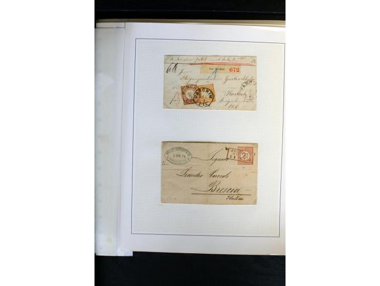 1872/1975, Sammlung mit Briefen fast 70 und Ganzsachen inkl. weniger markenloser Briefe mit vielen Einzel- und Mehrfachfranka