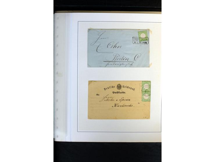 1872/1975, Sammlung mit Briefen fast 70 und Ganzsachen inkl. weniger markenloser Briefe mit vielen Einzel- und Mehrfachfranka