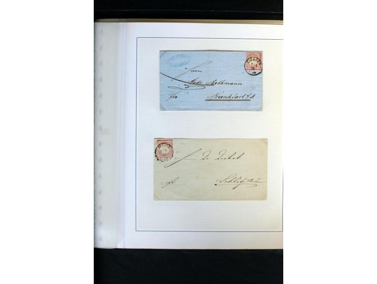 1872/1975, Sammlung mit Briefen fast 70 und Ganzsachen inkl. weniger markenloser Briefe mit vielen Einzel- und Mehrfachfranka