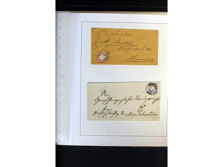 1872/1975, Sammlung mit Briefen fast 70 und Ganzsachen inkl. weniger markenloser Briefe mit vielen Einzel- und Mehrfachfranka