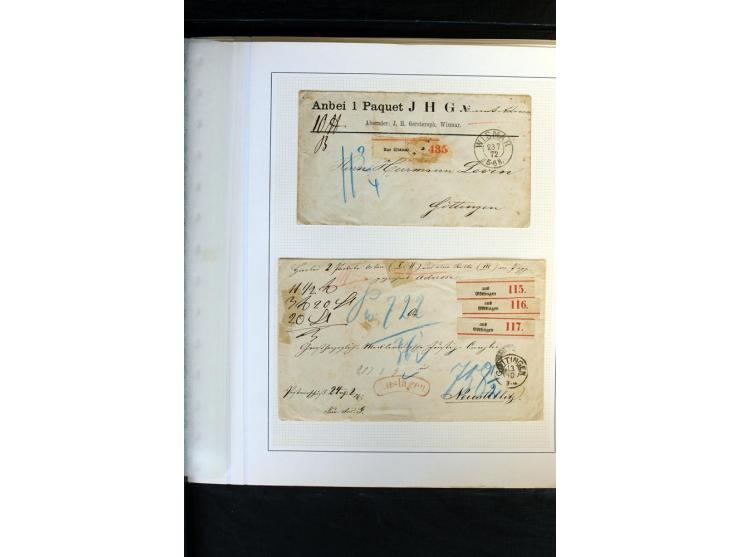 1872/1975, Sammlung mit Briefen fast 70 und Ganzsachen inkl. weniger markenloser Briefe mit vielen Einzel- und Mehrfachfranka