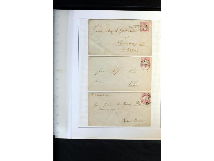 1872/1975, Sammlung mit Briefen fast 70 und Ganzsachen inkl. weniger markenloser Briefe mit vielen Einzel- und Mehrfachfranka