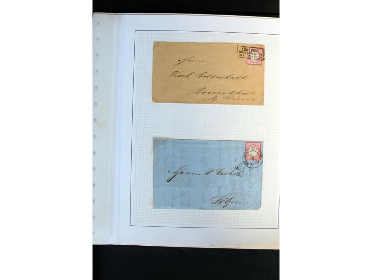 1872/1975, Sammlung mit Briefen fast 70 und Ganzsachen inkl. weniger markenloser Briefe mit vielen Einzel- und Mehrfachfranka
