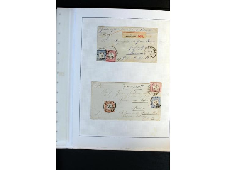 1872/1975, Sammlung mit Briefen fast 70 und Ganzsachen inkl. weniger markenloser Briefe mit vielen Einzel- und Mehrfachfranka