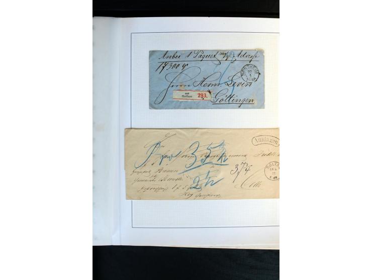 1872/1975, Sammlung mit Briefen fast 70 und Ganzsachen inkl. weniger markenloser Briefe mit vielen Einzel- und Mehrfachfranka