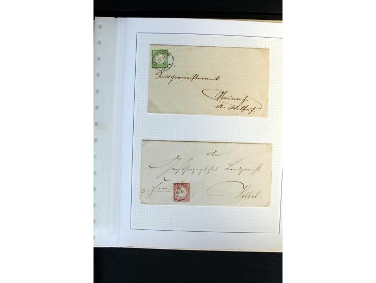 1872/1975, Sammlung mit Briefen fast 70 und Ganzsachen inkl. weniger markenloser Briefe mit vielen Einzel- und Mehrfachfranka