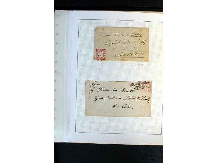 1872/1975, Sammlung mit Briefen fast 70 und Ganzsachen inkl. weniger markenloser Briefe mit vielen Einzel- und Mehrfachfranka