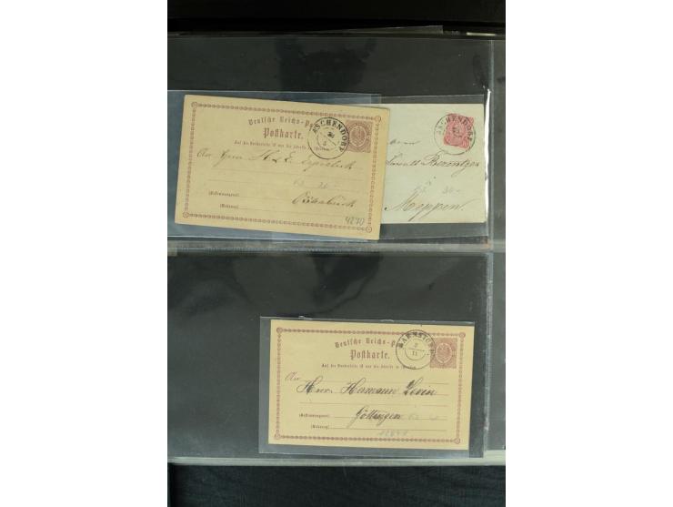 1872/1900, Brustschild bis Kron/Adler, interessanter Posten mit Einzel- und Mehrfachfrankaturen, Auslandspost mit Paketkarten