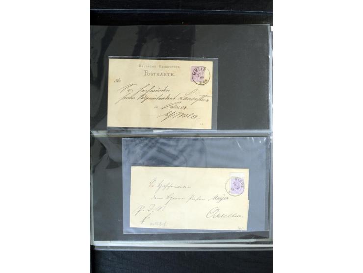 1872/1900, Brustschild bis Kron/Adler, interessanter Posten mit Einzel- und Mehrfachfrankaturen, Auslandspost mit Paketkarten